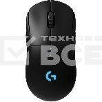 Мышь беспроводная/проводная Logitech G PRO черный, 25600 dpi, радиоканал, USB, кнопки - 7, фото 1