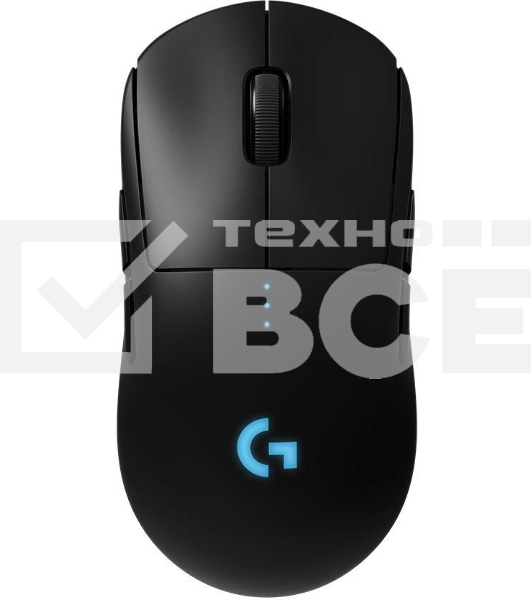 Мышь беспроводная/проводная Logitech G PRO черный, 25600 dpi, радиоканал, USB, кнопки - 7