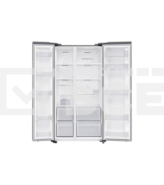 Холодильник Samsung RS62DG5003S9EO нержавеющая сталь двухкамерный 418/237л морозилка сбоку, No Frost, Side by Side