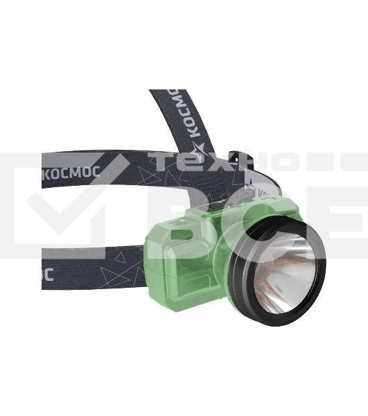 Фонарь аккумуляторный налобный КОСМОС KOC516Lit 2Вт LED Li-ion 14500 500мА.ч корпус ABS-пластик USB-шнур type C регулируемый эласт. ремешок