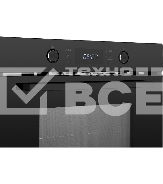 Духовой шкаф компактный с СВЧ встраиваемый Weissgauff OE 449 PDB Black Edition чёрный