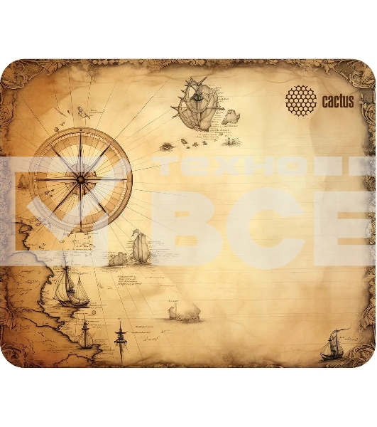 Коврик для мыши Cactus Antique map 220x180x2мм (CS-MP-P08XS)