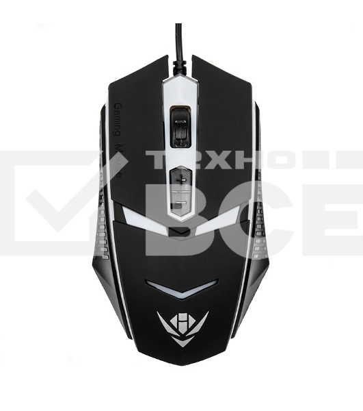 Мышь проводная Nakatomi MOG-02U черный, 1600 dpi, USB, кнопки - 5