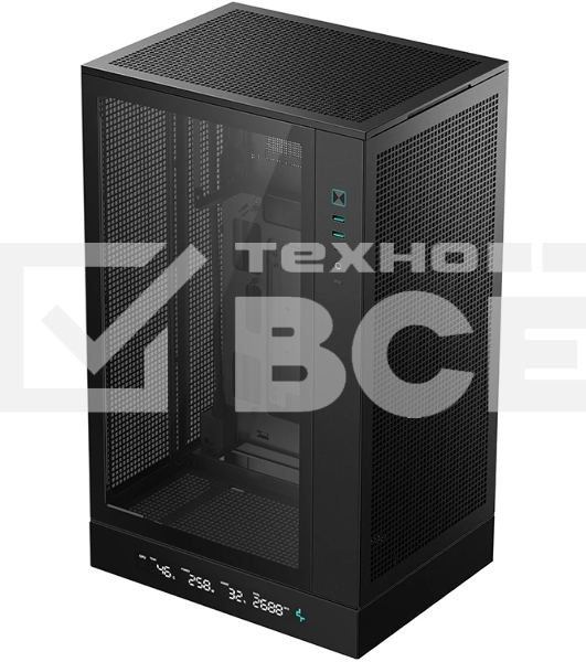 Компьютерный корпус Deepcool CH270 DIGITAL без БП, черный, MICRO ATX/MINI-ITX