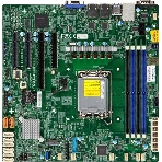 Материнская плата SuperMicro MBD-X13SCL-F-B, LGA1700, Intel C262, 4xDDR5, 8xSATA, 1xM.2, 1xPCIe 5.0 x16, 3xPCIe 5.0 x8, 1xVGA, 2x1Gb LAN, 2xUSB 2.0, 2xUSB 3.2 Gen 1, ATX, фото 1