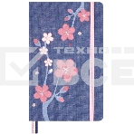 Блокнот Moleskine LIMITED EDITION SAKURA LESU08QP062 Large 130х210мм, обложка текстиль, 176 страниц, нелинованный, синий, 2025, фото 1