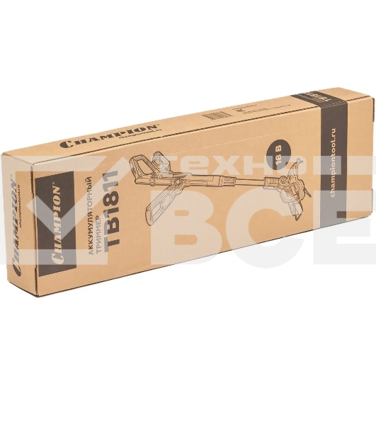 Триммер электрический Champion TB1811 аккум. неразбор.штан. реж.эл.:нож упак.:1шт.