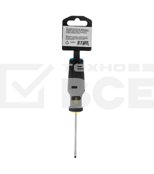 Отвертка Denzel SL3х75 мм, S2, 3к рукоятка