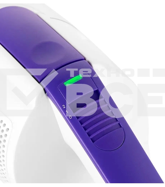 Пылесос ручной Kitfort КТ-5198 белый/фиолетовый, 75 Вт, уборка сухая/сбор воды, пылесборник контейнер 0.45 л