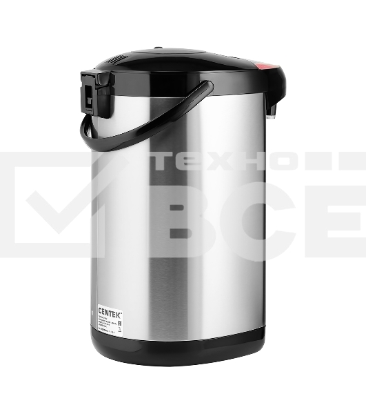 Термопот Centek CT-0082 черный, 5л, 750 Вт, 3 способа подачи воды, корпус из нержавеющей стали