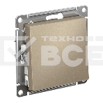 Механизм выключателя 1-кл. AtlasDesign (сх.1) 10АХ шампань SchE ATN000511, фото 1