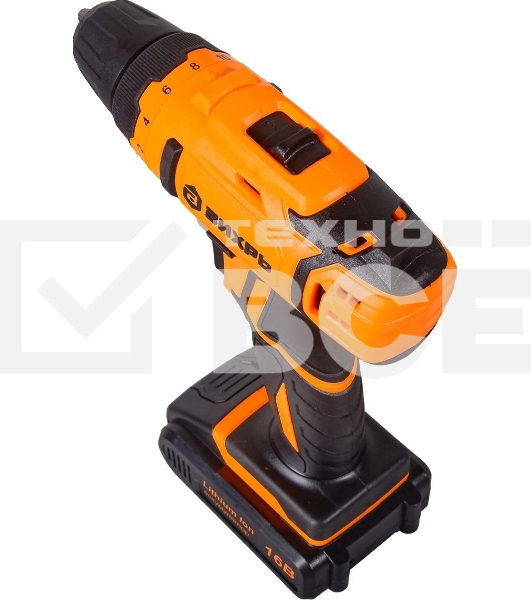 Дрель-шуруповерт аккумуляторная Вихрь ДА-16Л-2КА 72/14/49, Аккумуляторная, 16В, 2 АКБ, Кейс