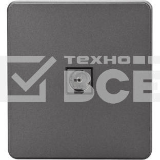 Розетка телевизионная Kranz ROUND TV с/у титан