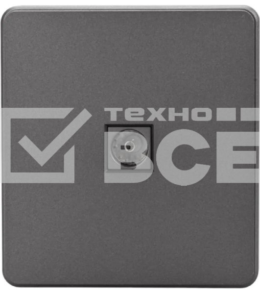 Розетка телевизионная Kranz ROUND TV с/у титан