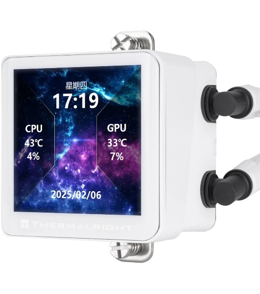 Система жидкостного охлаждения Thermalright Frozen Vision 360 V2 (360мм, LED, White, ARGB/Fans: 3x120мм, 69CFM, 27dBA, 2150RPM/Pump height 60мм, 23dBA, 3000RPM, Rad thickness 27мм/S: 1700, 1200, 1851, 115X, 2011, 2066, AM5, AM4)