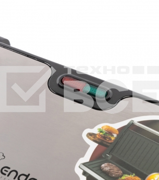 Электрический гриль Endever Grillmaster 114, серебристый