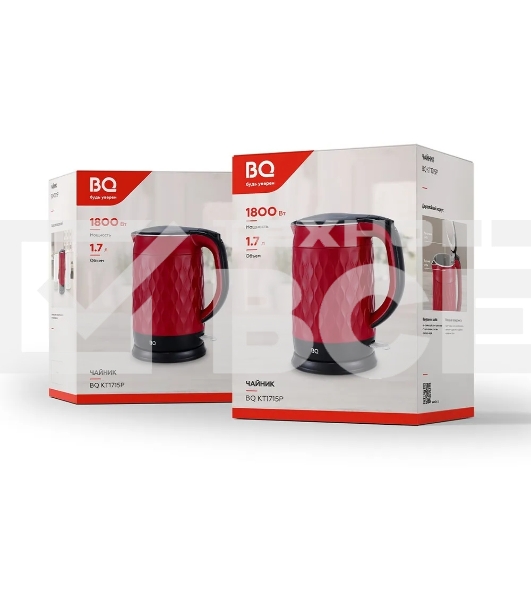 Чайник BQ KT1715P белый. Мощность:1800 Вт, Объем 1,7л