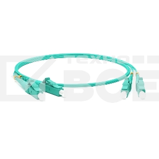 Комм. шнур оптический Hyperline, Duplex LC/LC, OM3 50/125, LSZH, 20м, Ø 2мм, голубой хвостовик, цвет: голубой