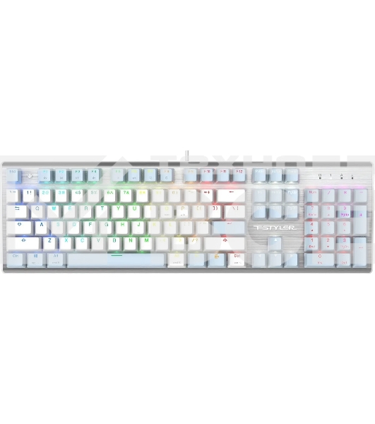 Клавиатура A4Tech Fstyler FS100 Neon проводная, USB, синий/белый