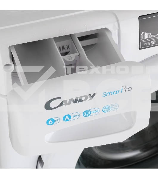 Стиральная машина Candy Smart Pro CSO34 106T1/2-07 белый, загрузка фронтальная 6 кг, 1000 об/мин., класс: А