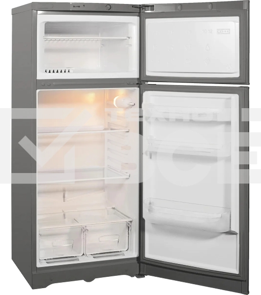 Холодильник Indesit TIA 14 G серебристый двухкамерный 194/51л морозилка сверху, ручное
