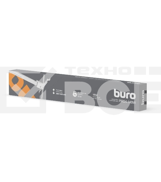 Кронштейн для проектора Buro PR04-140W белый макс.20кг потолочный поворот и наклон