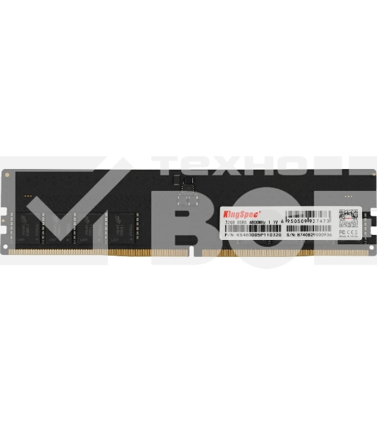 Оперативная память KingSpec DDR5, 32GB (1x32 GB), 4800 MHz, CL40, DIMM