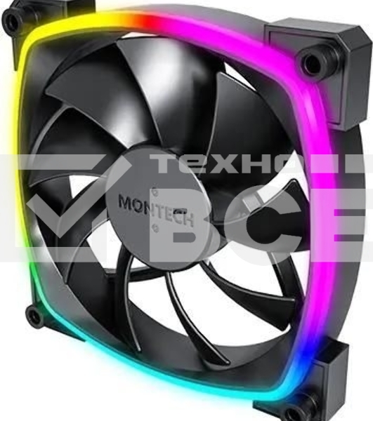 Вентилятор для корпуса Montech AX120 ARGb 120х120x25 черный 4-pin 27дБ (AX120 PWM BLACK) Ret