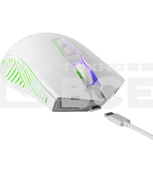 Мышь беспроводная Defender Pandora GM-502 белый, 3200 dpi, радиоканал, USB, кнопки - 7
