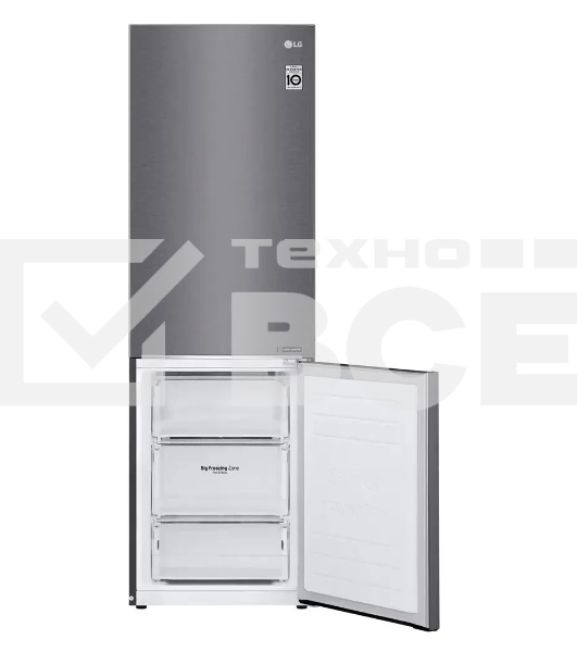 Холодильник LG GC-B459SLCL графит двухкамерный инвертер 247/127л морозилка снизу, No Frost