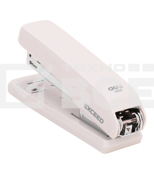 Степлер Deli E0300WHITE Exceed 24/6 26/6 (25листов) белый 100скоб металл/пластик коробка