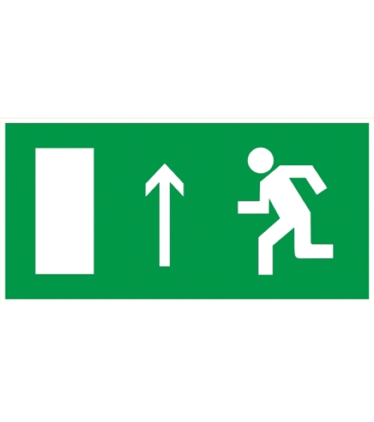 Этикетка самоклеящаяся IEK 200х100 мм, Направление к эвакуационному выходу прямо