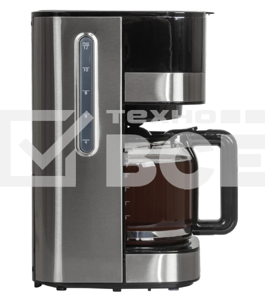 Кофеварка капельная Pioneer CM052D серебристый/черный, исп. кофе - молотый, 1.5 л, 900 Вт