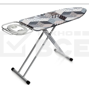 Доска гладильная Dogrular Домина 2237 рабочая поверхность 122 x 40, 142 x 50 x 9,5, регулировка высоты 8 позицмй, подъем 74-96 см, серая