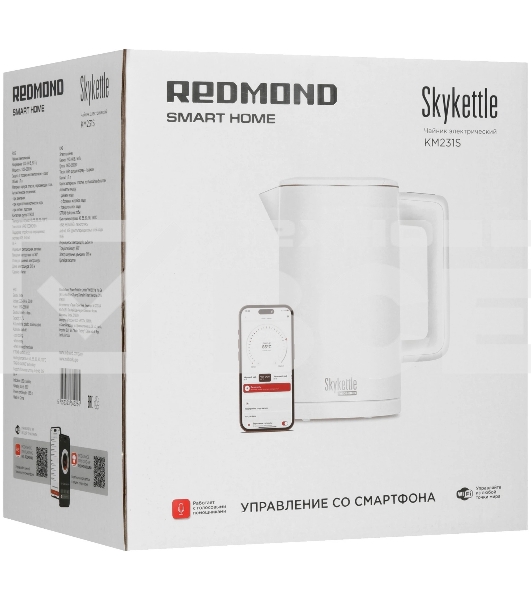 Чайник электрический умный Redmond SkyKettle KM-231S, белый