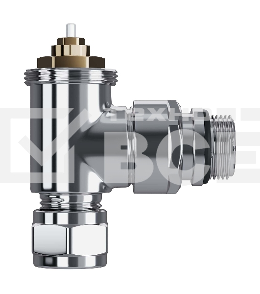 Набор термостатический угловой Royal Thermo Design Pro 15мм М30х1,5 (Хром)