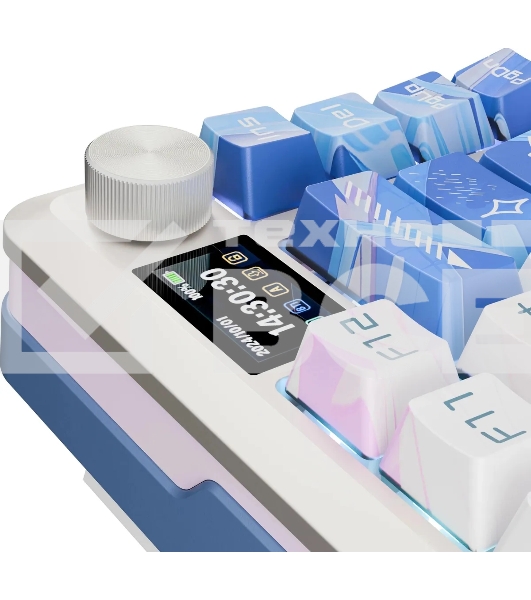 Клавиатура Redragon Flekact Pro гибридная, USB Type-A, Bluetooth, радиоканал, фиолетовый