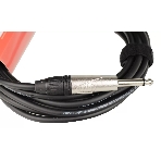 Кабель гитарный FORCE FGC-09/4.5L1/4' TS Jack - 1/4' TS Jack угловой, высококачественный, малошумящий с проводниками из безкислородной меди OFC, диаметр 6 мм, профессиональные металлические разъемы, длина 4,5 м, фото2