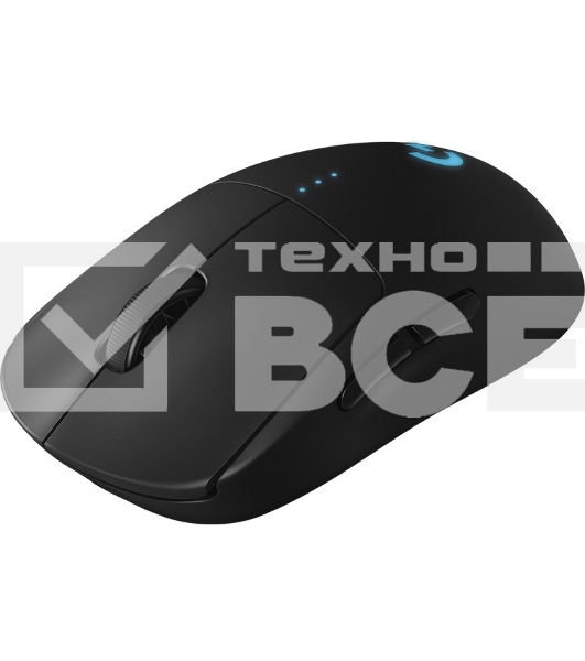 Мышь беспроводная/проводная Logitech G PRO черный, 25600 dpi, радиоканал, USB, кнопки - 7