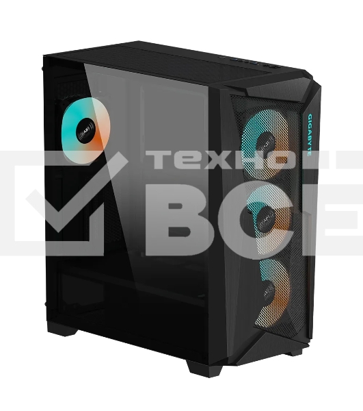 Корпус Gigabyte C301 Glass MidTower, ATX, USB-C x1, USB3.0 x2, Audio I/O, GPU:400mm, Black, TG