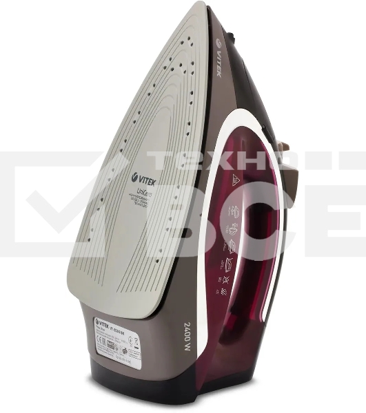 Утюг Vitek VT-8309 BK, черный/коричневый/бордовый