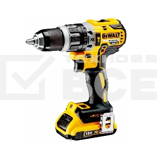 Дрель-шуруповерт DeWalt DCD796D2-QW, Аккумуляторная, 18В, 2 АКБ, Ударная, Кейс