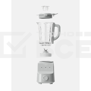 Блендер стационарный Tuvio TSB03MCG со стеклянной чашей и кофемолкой, серый