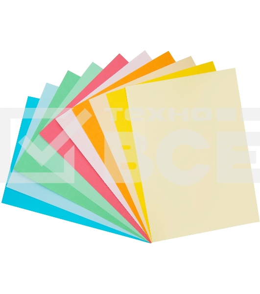 Бумага цветная Silwerhof тонир. 10л. 10цв. A4 CREATE 80г/м2 папка