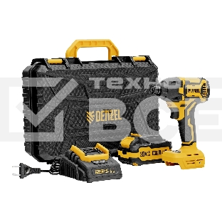 Винтоверт ударный аккумуляторный бесщет. Denzel CIDH-BL-20-270, Li-Ion, 20 В