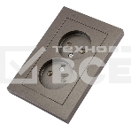 Розетка 2-м AtlasDesign без заземл. 16А в сборе мокко SchE ATN000620, фото3