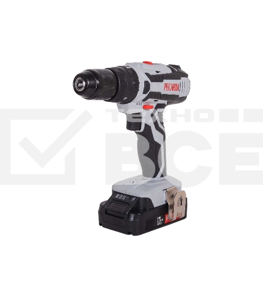 Дрель-шуруповерт аккумуляторная Ресанта ДА-18-2ЛК-У 75/14/6, Аккумуляторная, 18В, 2 АКБ, Ударная, Кейс