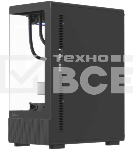 Корпус Formula Crystal Z1CM Plus AR v2 черный без БП mATX 5x120мм 1xUSB3.0 audio bott PSU