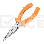 Длинногубцы Sparta Classic, 160 мм, прямые шлифованные, пластмассовые рукоятки, фото 1