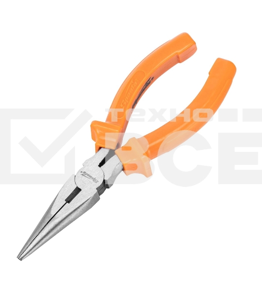 Длинногубцы Sparta Classic, 160 мм, прямые шлифованные, пластмассовые рукоятки